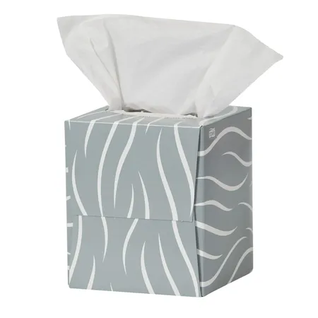 Facial Tissue Cube Box, 2-Ply, Premium, White, 8" x 8", 94 sht/bx